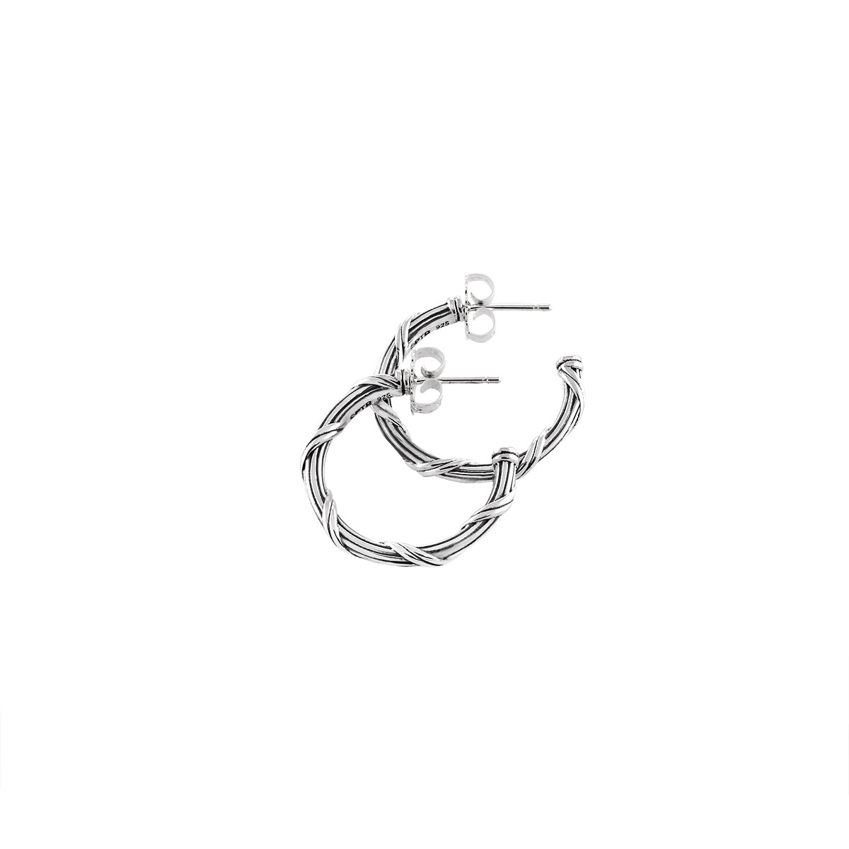 Signature Classic Hoop Earrings in sterling silver .75"