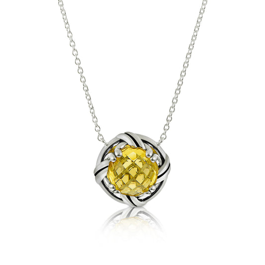 Fantasies Citrine Necklace in sterling silver