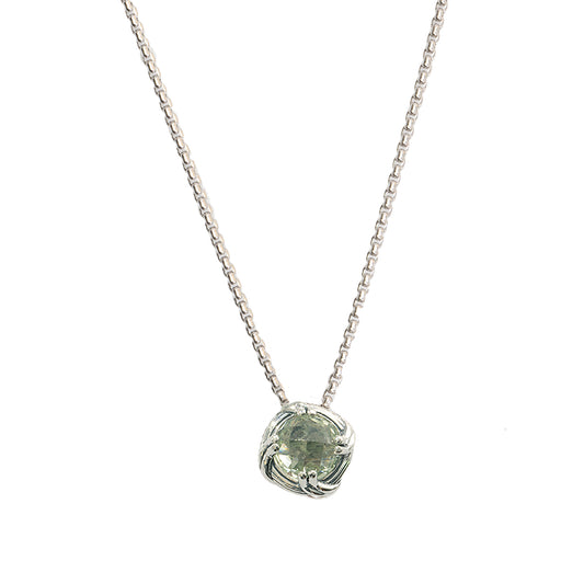 Fantasies Prasiolite Necklace in sterling silver 6mm