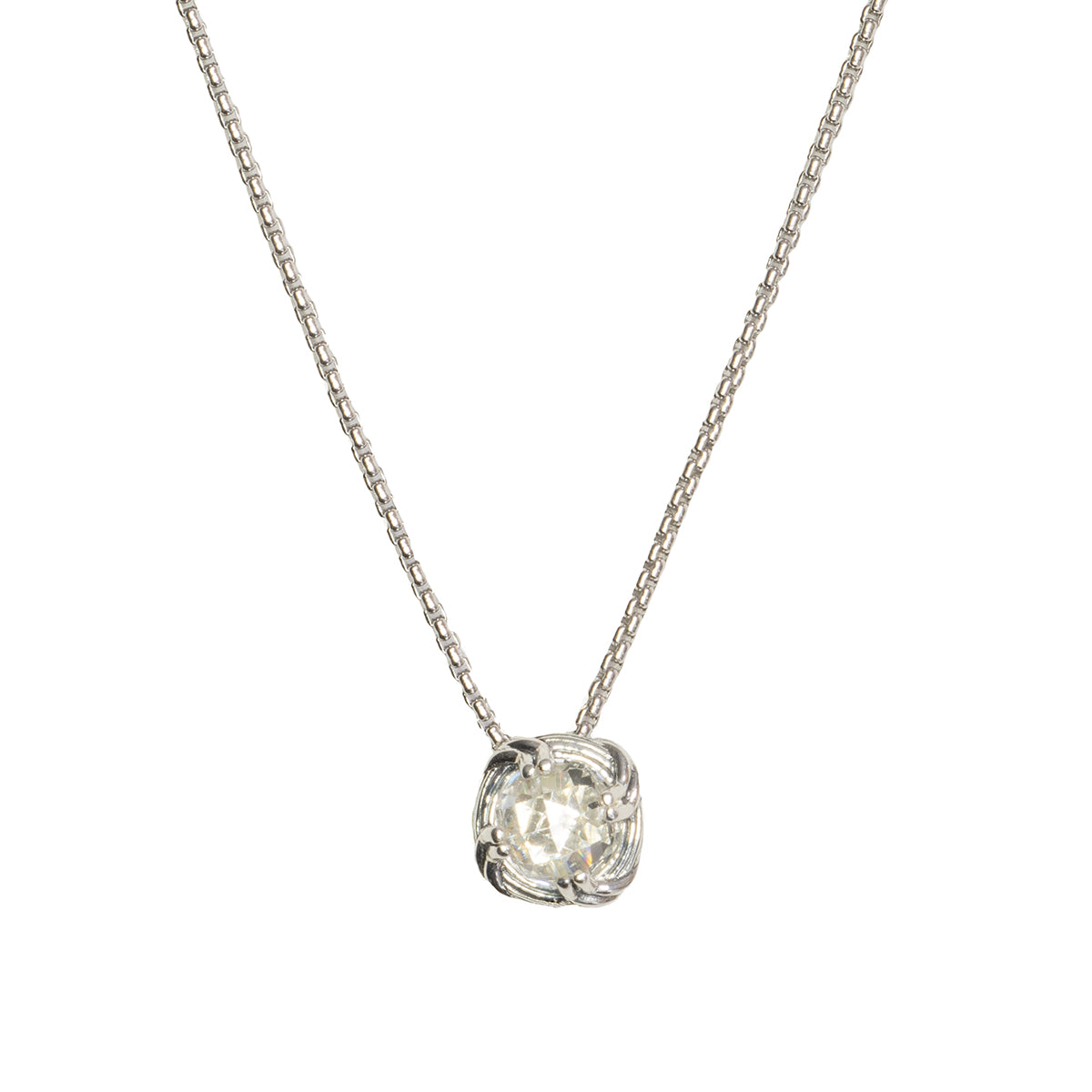 Fantasies White Topaz Necklace in sterling silver 6mm