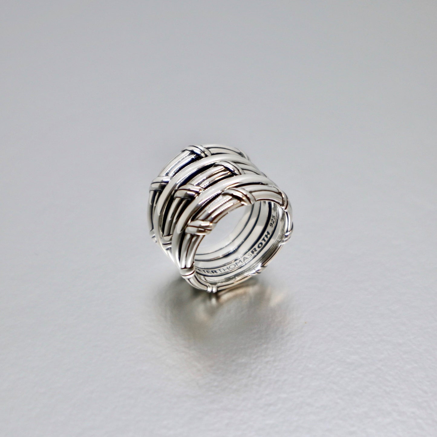 Hudson Stacked Fan Ring in sterling silver