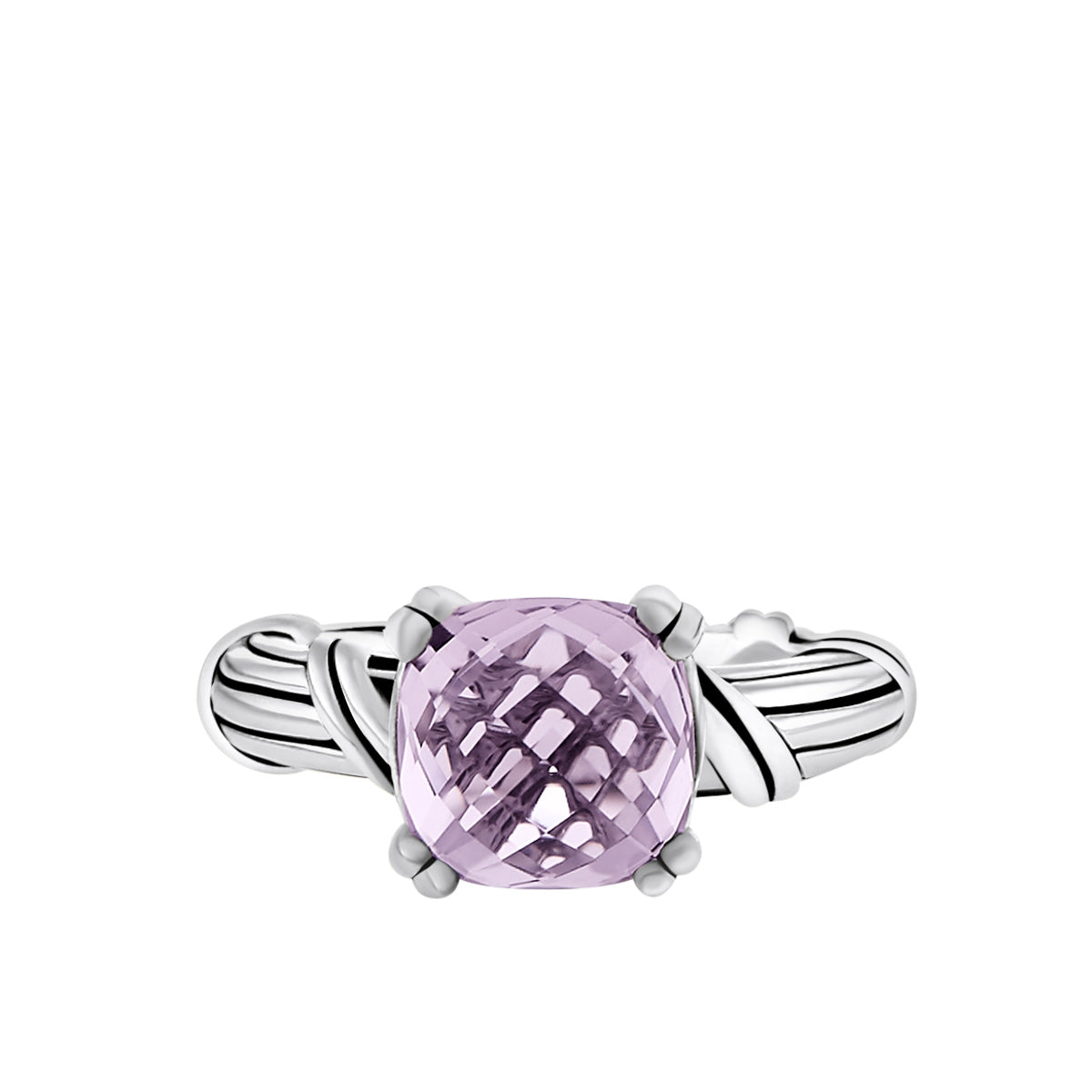 Fantasies Lavender Amethyst Cocktail Ring in sterling silver 10mm