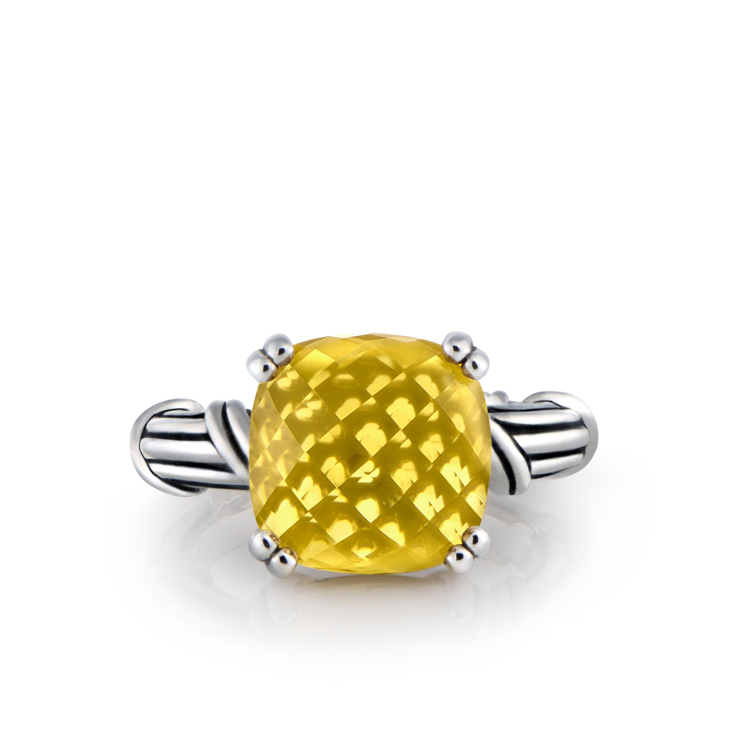 Fantasies Citrine Cocktail Ring in sterling silver