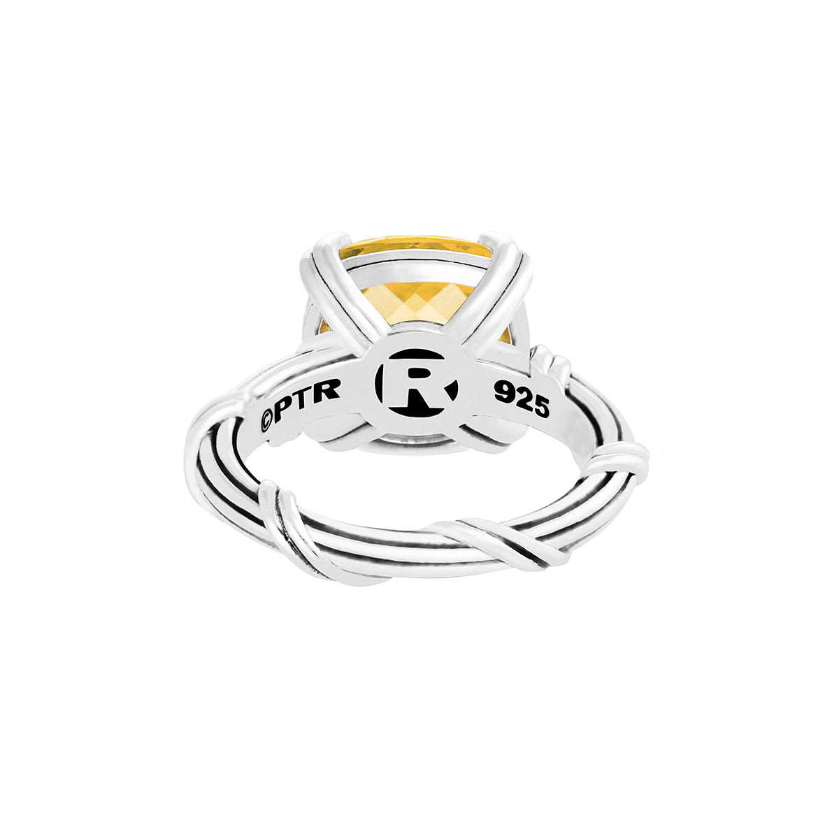 Fantasies Citrine Cocktail Ring in sterling silver