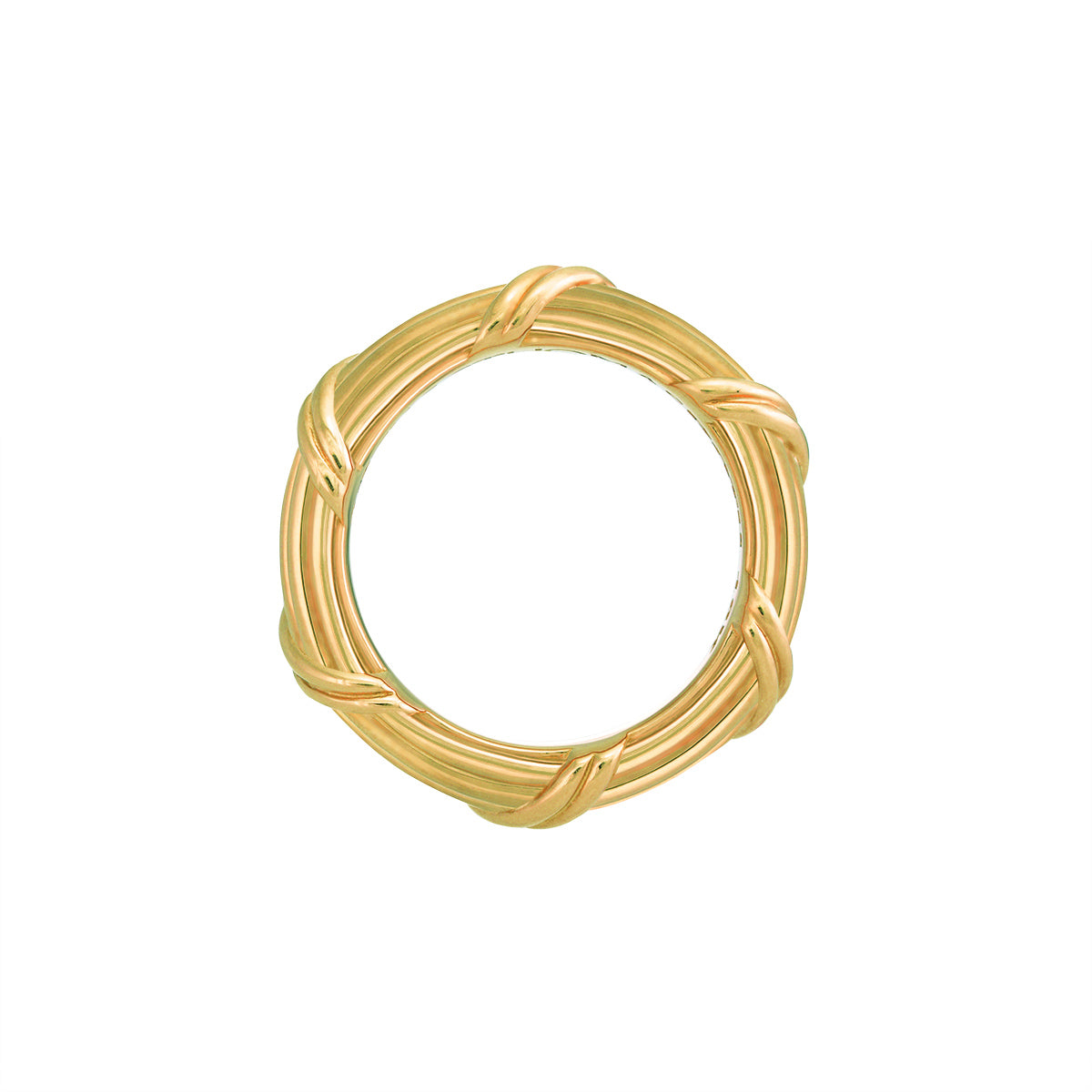 Heritage Band Ring in 18K yellow gold 4 mm sizes 11 - 14