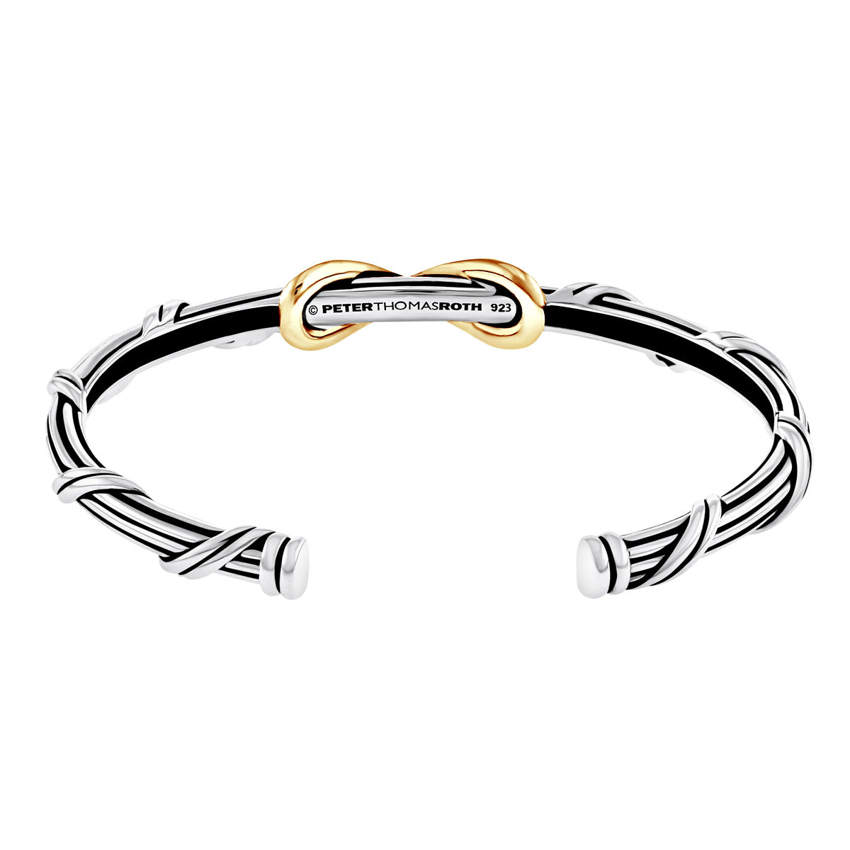 Signature Classic Infinity Cuff in two tone sterling silver