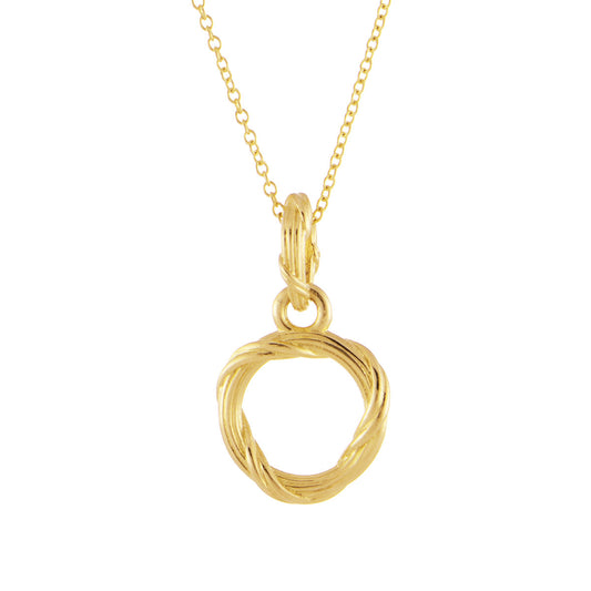 Heritage Circle Drop Necklace in 18K yellow gold .5"