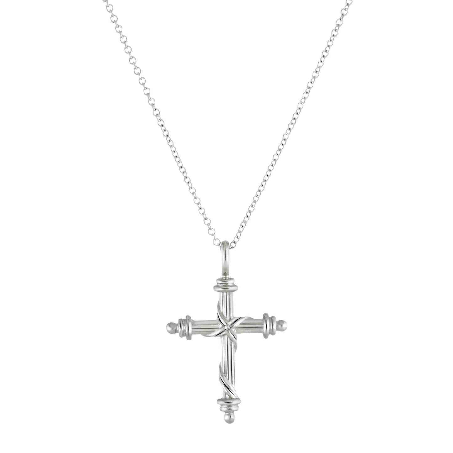 Signature Mini Cross Necklace in Sterling Silver