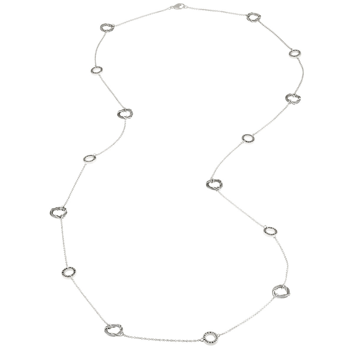 Peter Thomas Roth Ribbon & Reed Signature Logo Tag Necklace in Sterling ...