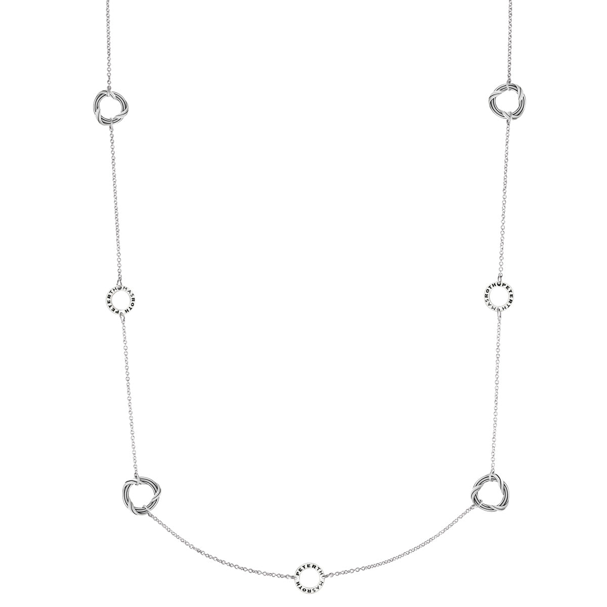 Signature Logo Tag Necklace in Sterling Silver 35"