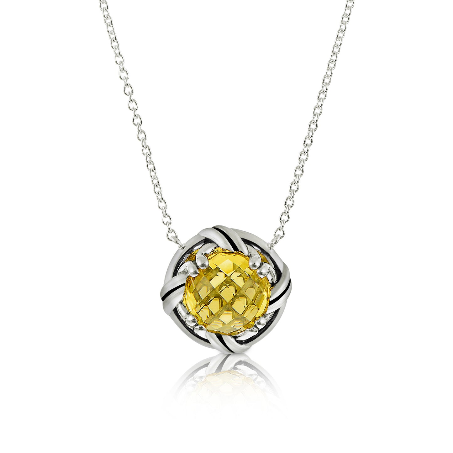 Fantasies Citrine Necklace in sterling silver