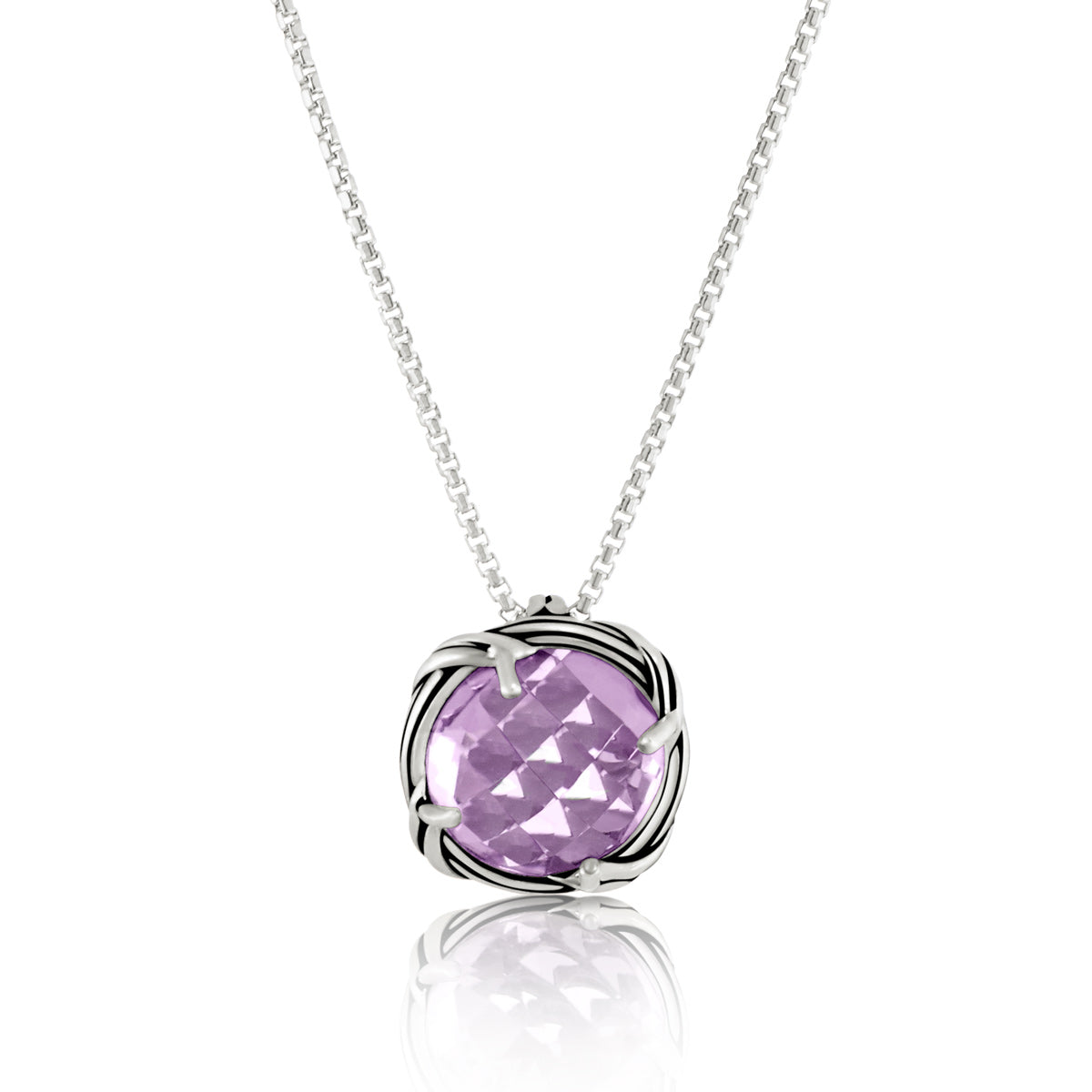 Fantasies Lavender Amethyst Necklace in sterling silver 10mm