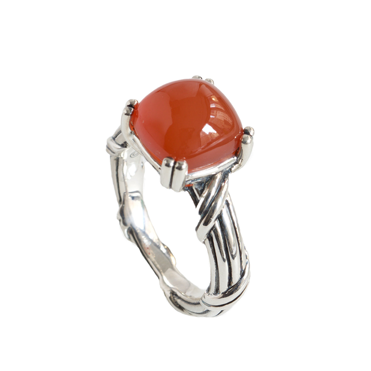 Peter Thomas Roth Ribbon And Reed Fantasies Canelian Cabochon Ring In Peter thomas roth ribbon and reed fantasies canelian cabochon ring in