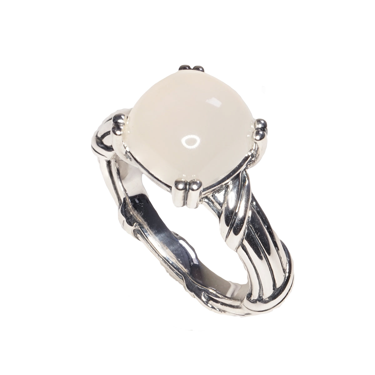 Fantasies Moonstone Cabochon Ring in sterling silver 10mm