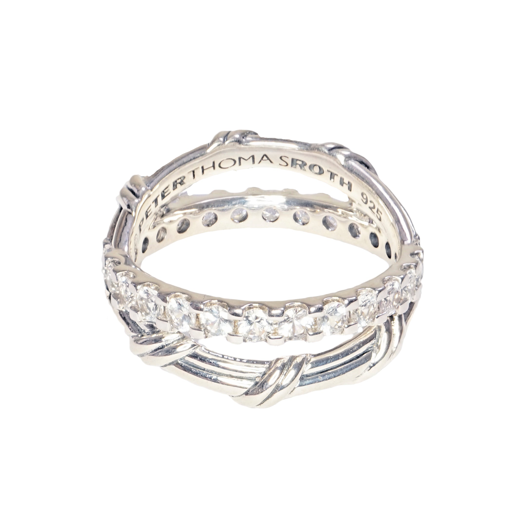 Peter Thomas Rroth Ribbon & Reed Signature Classic Criss Cross Ring ...