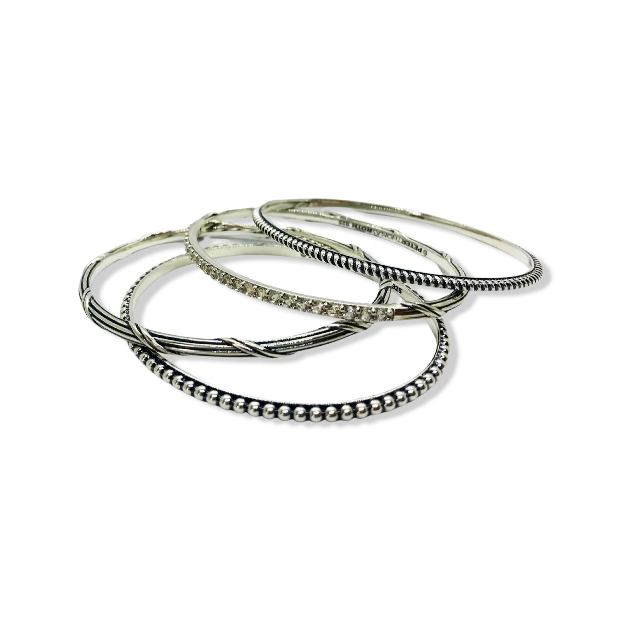 Buy SHAYA BY CARATLANE Khubsoorat Feeling Manoharam Oxidised Stackable  Bracelet in 925 Silver | Shoppers Stop
