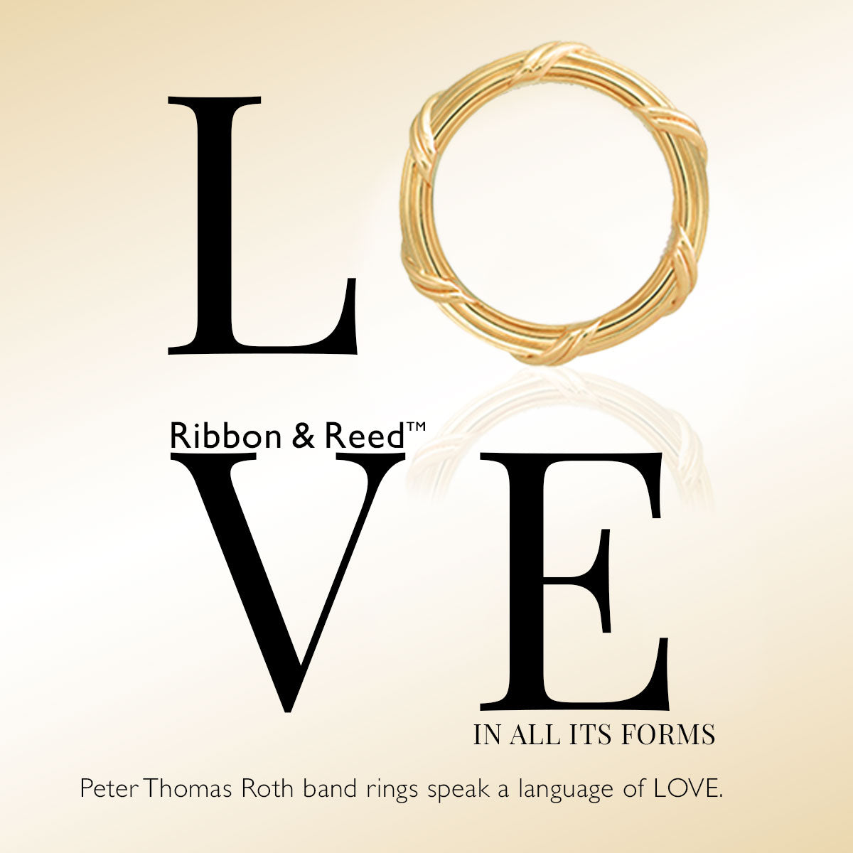 Peter Thomas Roth Ribbon and Reed Heritage Band Ring in 18K yellow gold ...