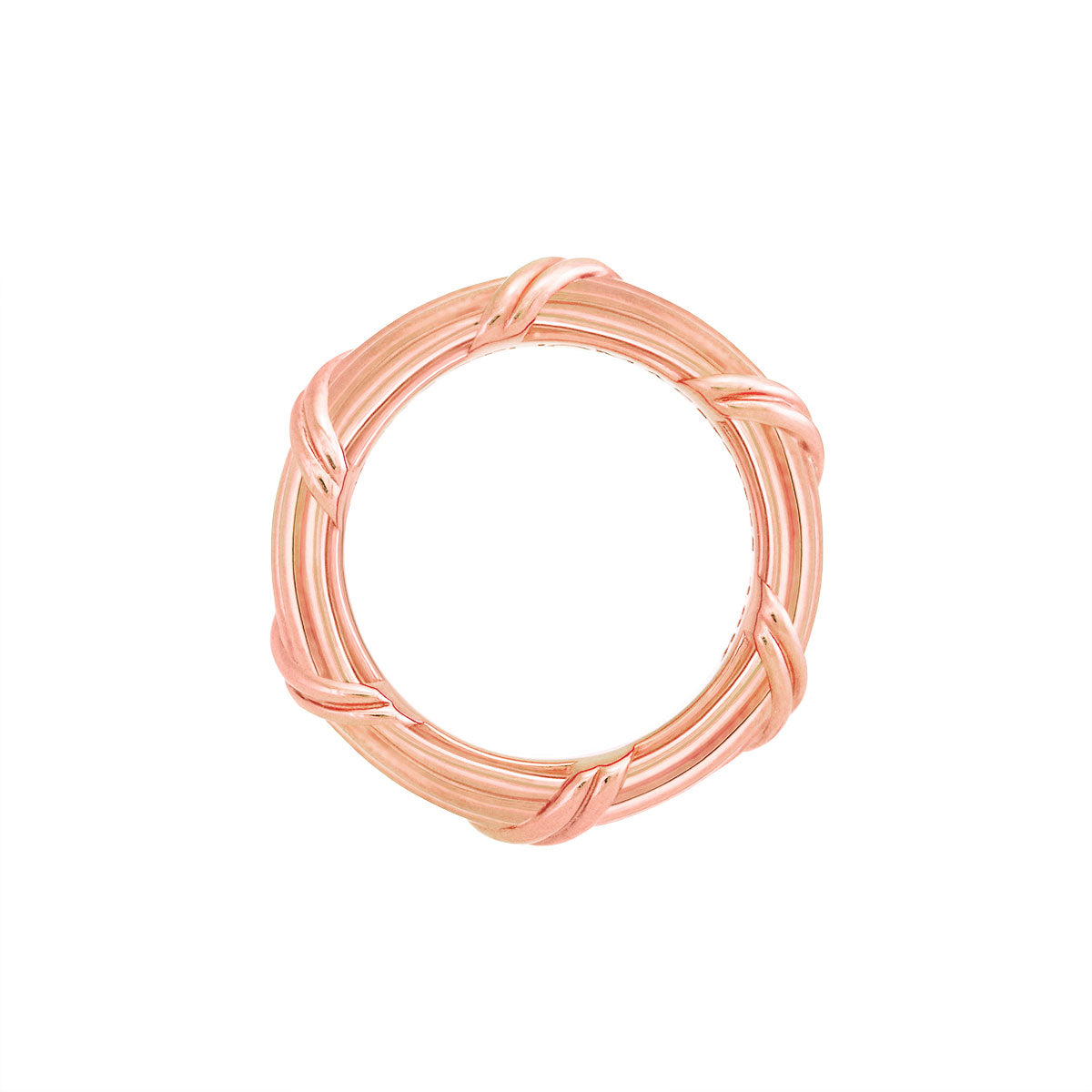 Heritage Band Ring in 18K rose gold 4 mm sizes 11 - 14