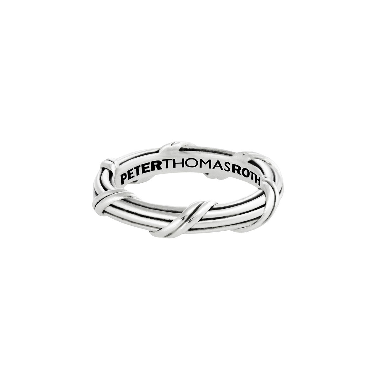 Ribbon and Reed Signature Classic Band Ring in sterling silver – Peter ...