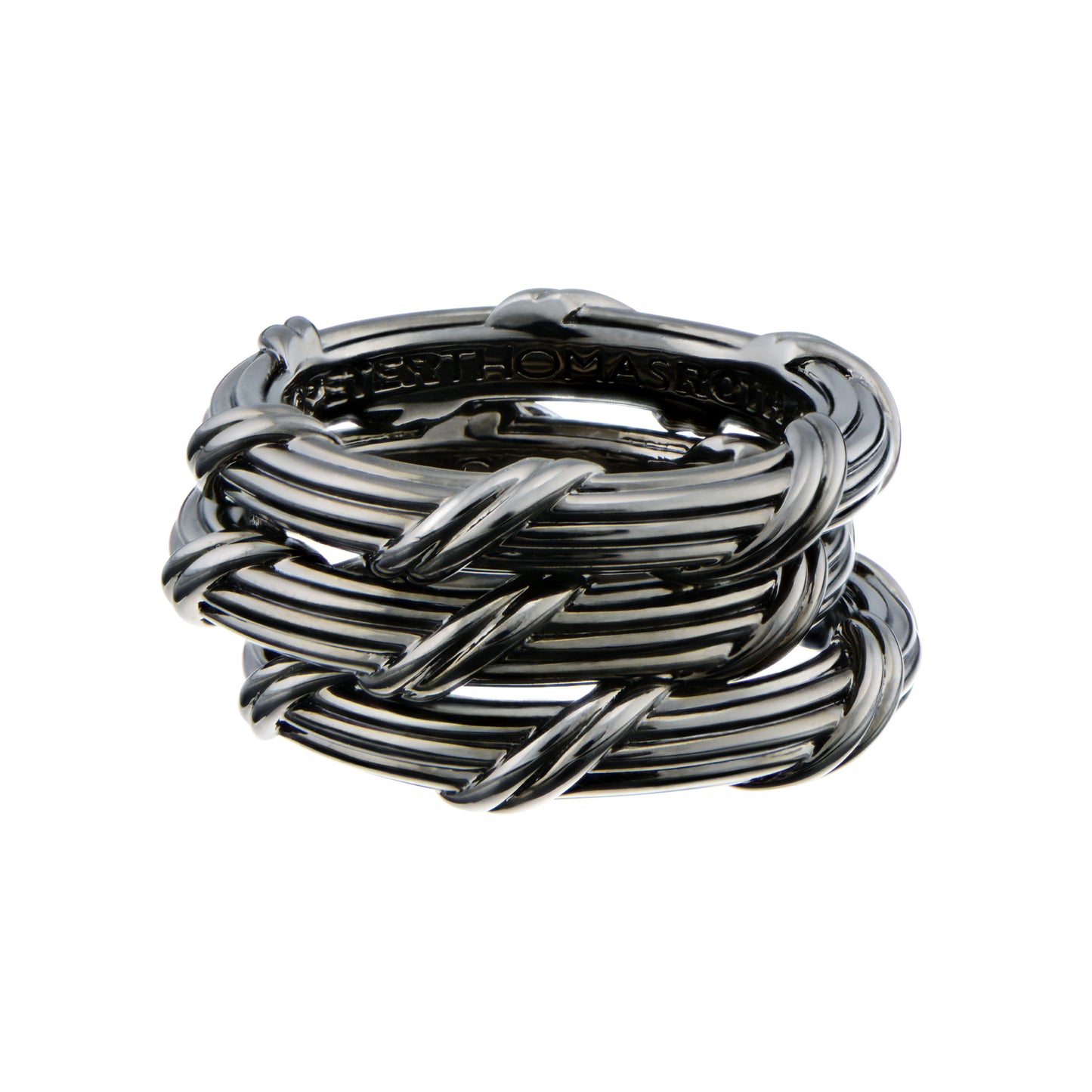 Signature Classic Band Ring in ruthenium silver 4mm