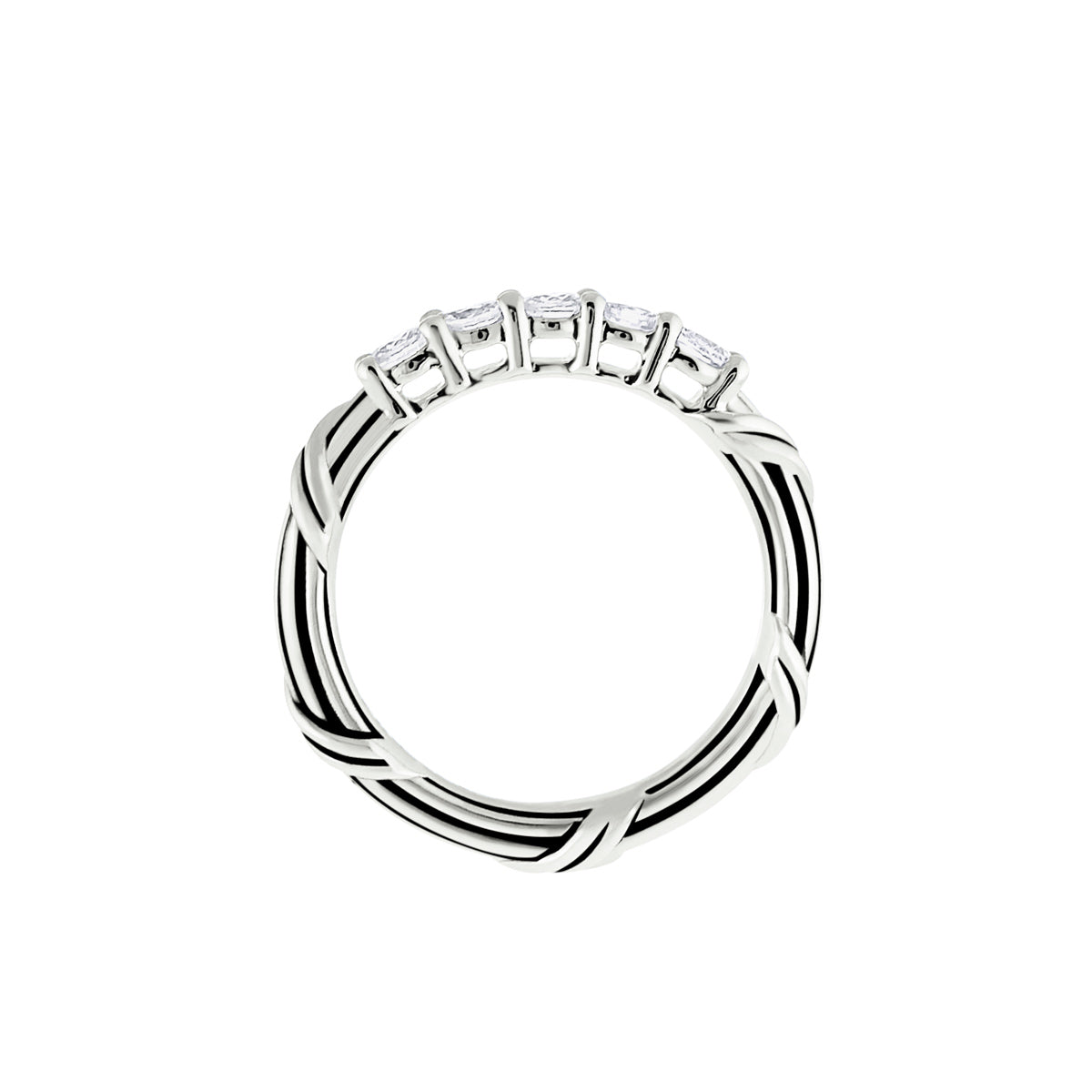 PETER THOMAS ROTH Larger Width Classic Signature Silver Men online Ribbon & Reed Ring